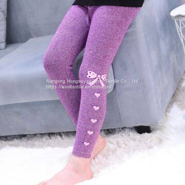 Autumn and Winter Computer Jacquard Wool Warm Pants Children's Warm Pants