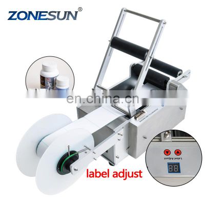 ZONESUN TB-50 Electric Sticker Glass Ampoule Vial Plastic Round Bottle Labeling Machine