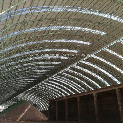 LF Steel Structure Barrel Roof Design Space Frame Shed Arch Coal Storage photo-2