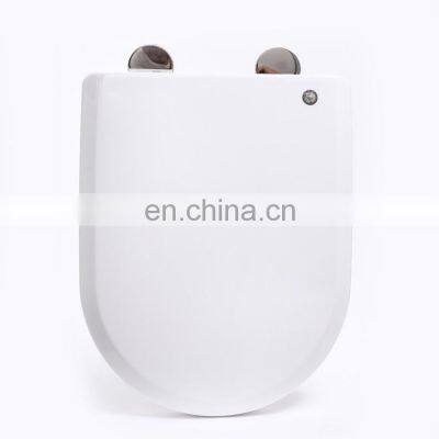 Slow Close White Plastic Square Toilet Seat Cover