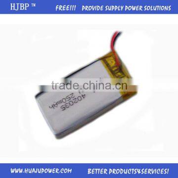 2014NEW POWER HOT SALE lithium polymer battery 3.7v 230mah