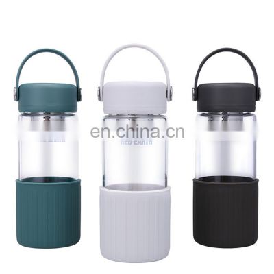 Best Sale 500ML Custom Portable Single Layer Glass Bottle With Tea Filter