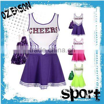 Custom Made Wholesale Transfer Printing Cheap Sublimation Girls Cheerleading Uniforms