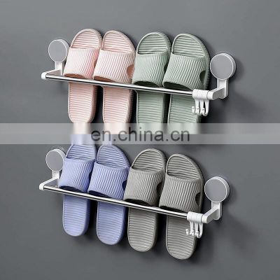 Amazon Hot Zhejiang Best Foldable Slipper Wall Mounted Adhesive Bathroom Storage Plastic Shoe Rack For Home