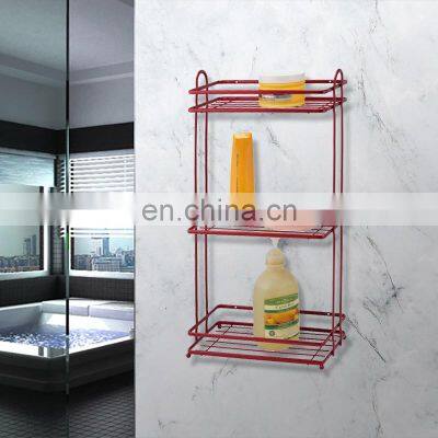 Three Tiers Bathroom Organizer Large Capacity Bathroom Shelf Organizer Iron Powder Coating Bathroom Shelf Storage Organizer photo-2