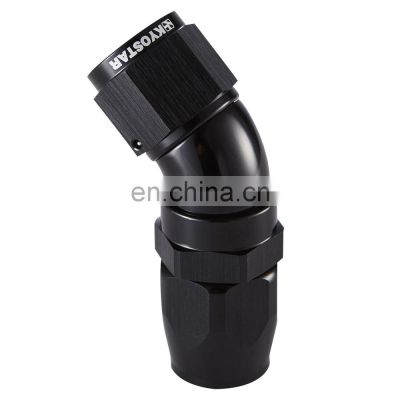 KYOSTAR 45 Degree Aluminum Full Flow Swivel Fitting Hose End Adapter