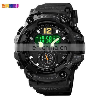 SKMEI 1637  Mens LED Electronic Quartz Wristwatch Japan Movement Dual Display Analog Military Sports Watch