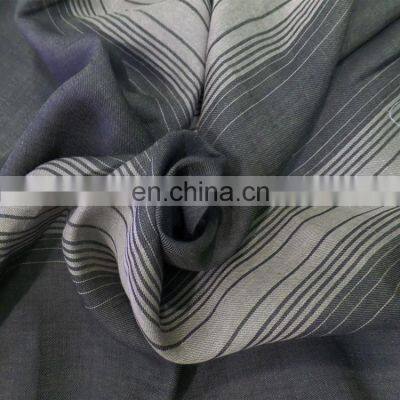 Pure Linen Cotton Yarn-dyed Fabric Woven Linen Striped Dress Fabric photo-3