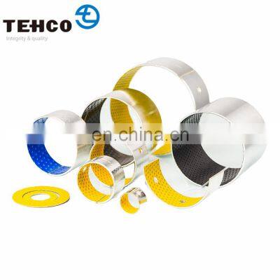 TCB201 DX Sleeve Steel Base POM Boundary Lubricating Bearing DIN1494 Standard Heavy Load Steel Metallurgical Machine Bushing.