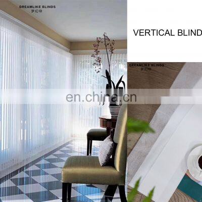 Manual cordless Indoor Hanas Blinds Vertical Sheer Blinds Shade Curtain