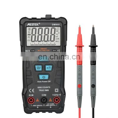 best selling product Mestek Smart  Multimeter 6000 Counts  DM90S 600V/10A Voltage Current Resistance Tester Digital Multimetro