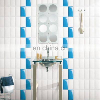 Cheap Bathroom Wall Backsplash Ceramic Subway Tile White Bevel photo-3