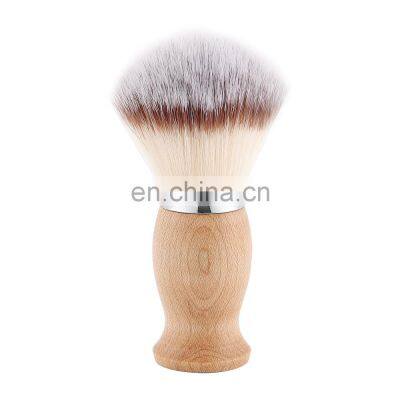 Vegan Stainless Steel Wooden Handle Wet Shave Natural Synthetic Shaving Barber Brushes