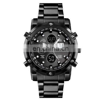 promotion 1389 skmei 3time clock men factory direct sale watch electronic waterproof stainless steel watch men