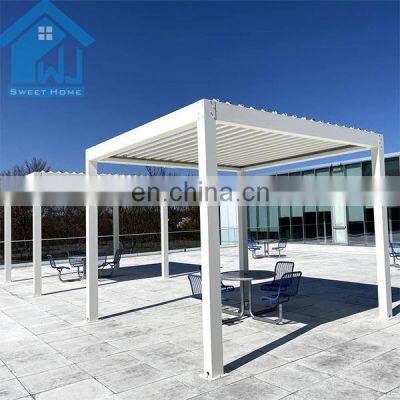 Wind Resistance Shading Pergola Roof System Aluminum Pergola