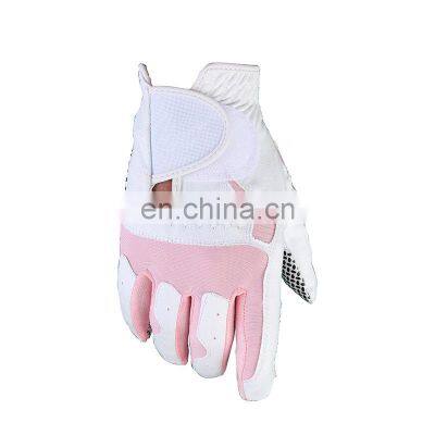 Custom Logo Microfiber Comfortable Women Professional Cabretta Leather Exercise Train Golf Gloves photo-3