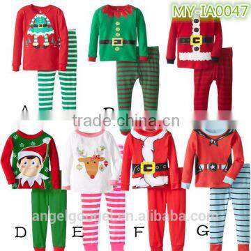 Hot sale kids stripe clothes lovely girls outfits fall baby clothes 2015 christmas children clothing MY-IA0047