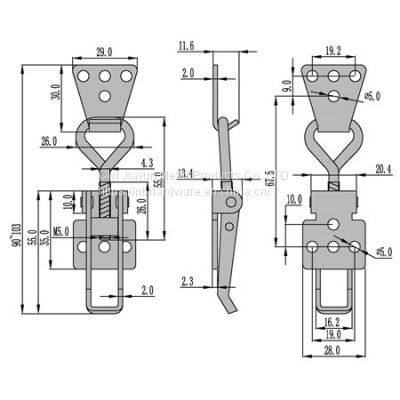 Adjustable Toggle Draw Latch,Spring Claw Toggle Latch,Metal Clamp Toggle Latch photo-4