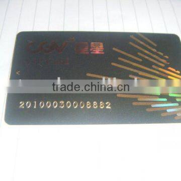 pvc material gold-plating craft membership card