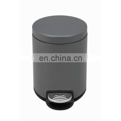 Household Products Rubbish Bin Steel Foot Pedal Dustbin Indoor Trash Can Kitchen Garbage Bin With Lid photo-4