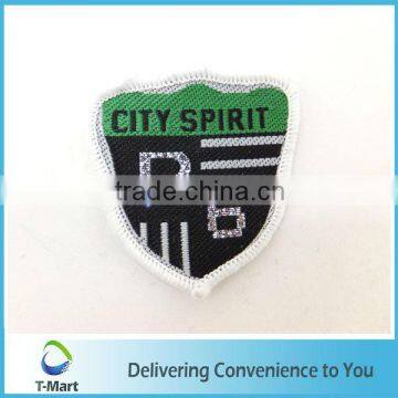 Machine Cut Embroidery Badge/Sticker/patch design woven label for clothings, bags, and garments