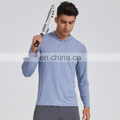 New Custom Outdoor Sports Fitness Wear Polyester Print Men's Pullover Sweatshirt Fashion Man Gym Long Sleeve Hoodie Shirts