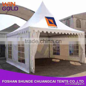 Commercial luxury 5x5m clear span canopy tent with white pvc cover clear window