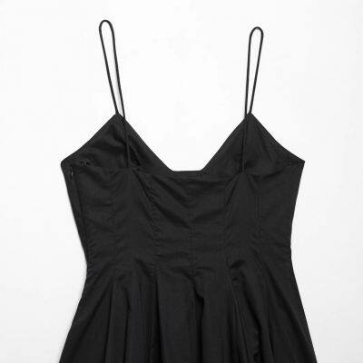 2025 New European and American Fashion Simple Poplin Short Dress photo-3