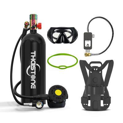 THAISTONE Lung Tank 2.3L Mini scuba Diving Dive air tank with Snorkeling Mask Set