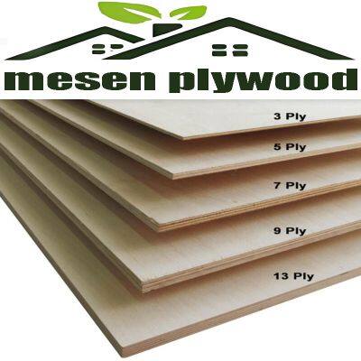 Commercial Plywood Okoume Bintangor Birch Pine Bleached Poplar Veneer Ply Wood Panel