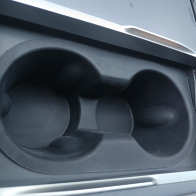 Thin Silicone Center Console Cup Holder Insert for 2024-2025 Tesla Model 3/Y, Anti-Slip & Scratch-Resistant