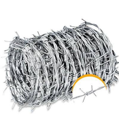 50kg Barbed Wire Price Per Roll/Galvanized Double Twisted Barbed Wire Fence for Farm Fencing
