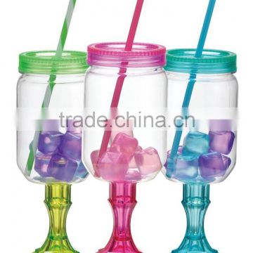 700ml plastic Goblet Mason Jars storage bottles and jars