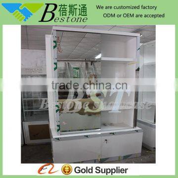 BST factory supply wooden floor standing mirror jewelry cabinet