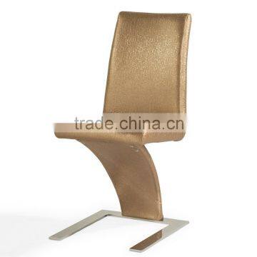 Gold z shape dining chair