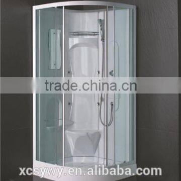 Morden acrylic base and tempered glass with frame and sliding shower room SY-L103