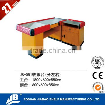 FOSHAN JIABAO used retail counters sale with conveyor belt cash counter