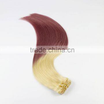 New products top grade 7A peruvian hair afrod hair remy clip in ombre colored hair extensions 220 grams                        
                                                                                Supplier's Choice