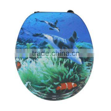 Household ocean pattern polyresin toilet seat cover