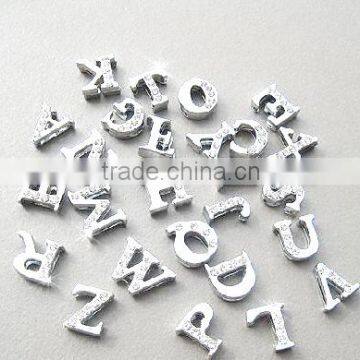 8MM clear stone one line stone zinc alloy DIY letters