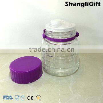 1060ml Storage Jar With Plastic Cap Brewing Jar For Homemade Wine