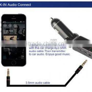 2015Bluetooth USB Car Mp3 Player Hands-free Phone FM Transmitter Double USB Display Charger photo-3