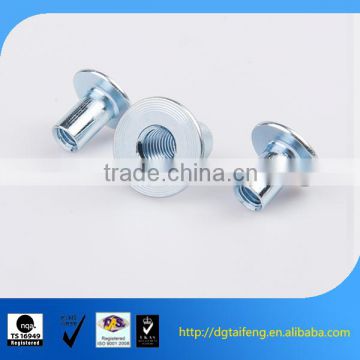 Aluminum flat head internal threaded inserts