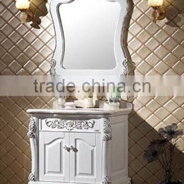 Factory direct hot selling floor mounted style with undercounter basin solid wood bathroom cabinet