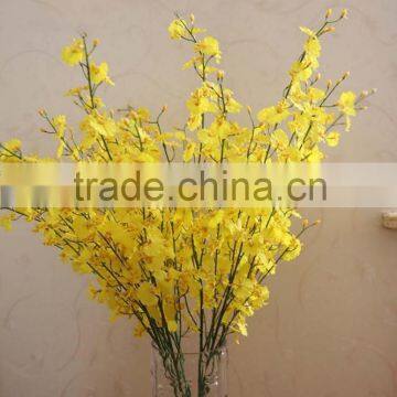 Blasting models available!High-grade yellow dancing orchid Gao zhi silk flowers wholesale simulation flower household ground ado