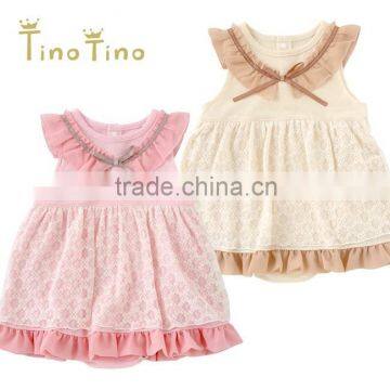 Japan wholesale cute and high quality chiffon hot selling item frock design for baby girl