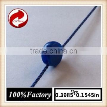 quality string seal tag, hang tag string, garment plastic seal tag blue seal tag string backpack