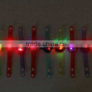 3 Flash Children Cartoon Led lighted bracelet,led PVC wristband for kids