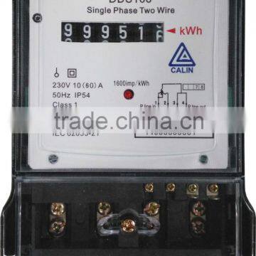 China energy meter manufacturer Calinmeter Single Phase register display cheap energy meter