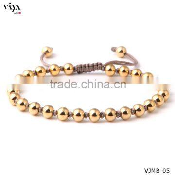 HOT New Arrival 316L Custom logo Stainless steel beads brand bracelet with high quality